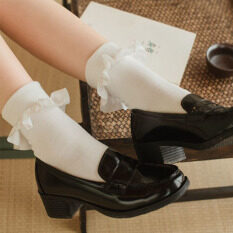 Doreen bỏ lỡ Nữ Phụ Nữ lỗ cổ điển dễ thương dễ thương Cotton vớ Vớ ngắn Lolita vớ Ruffle bên