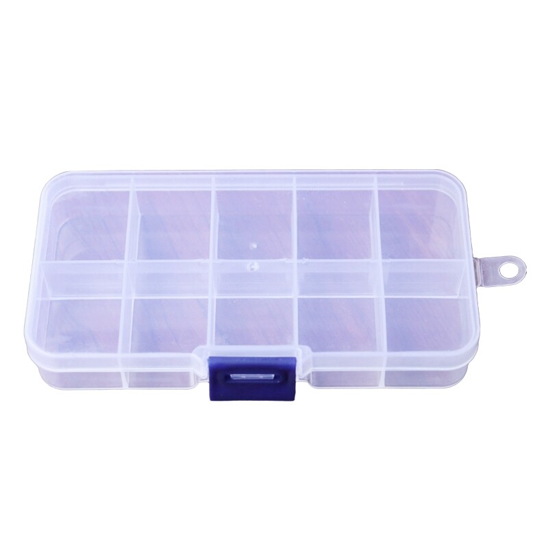 10 Grid Storage Box Plastic Single Compartment Size Adjustable Jewelry Organizer Container for Case Organizer Boxes Tool