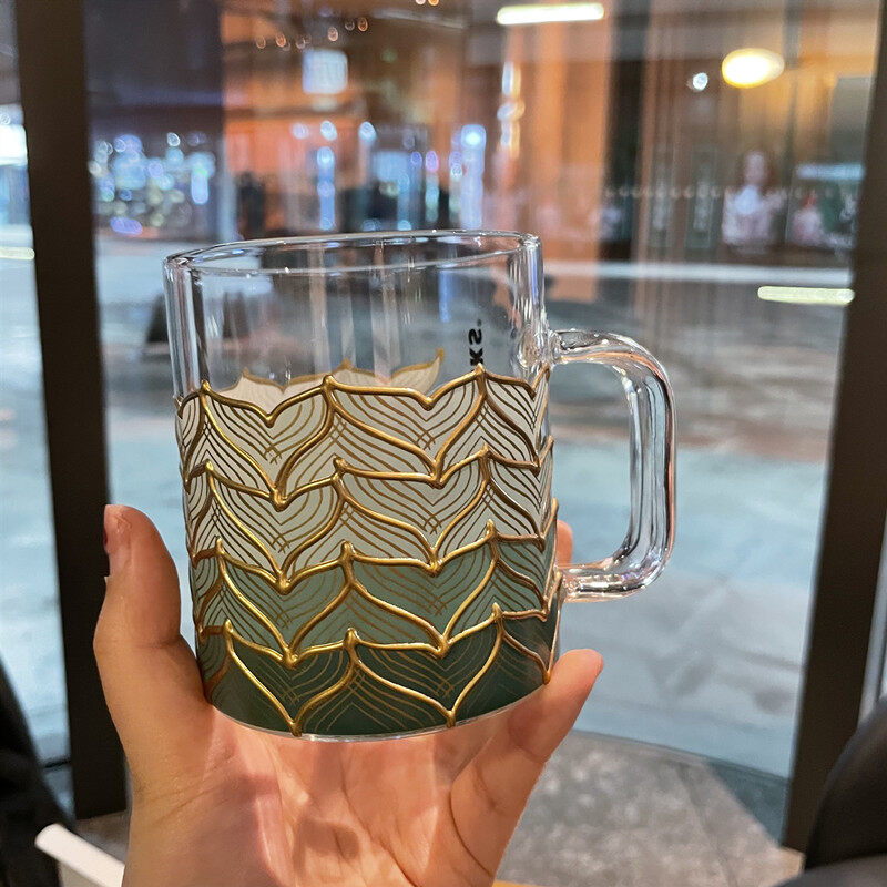 New Starbuck North America Limited Anniversary Fish Scale Phnom Penh Large-capacity Transparent Glass Cup