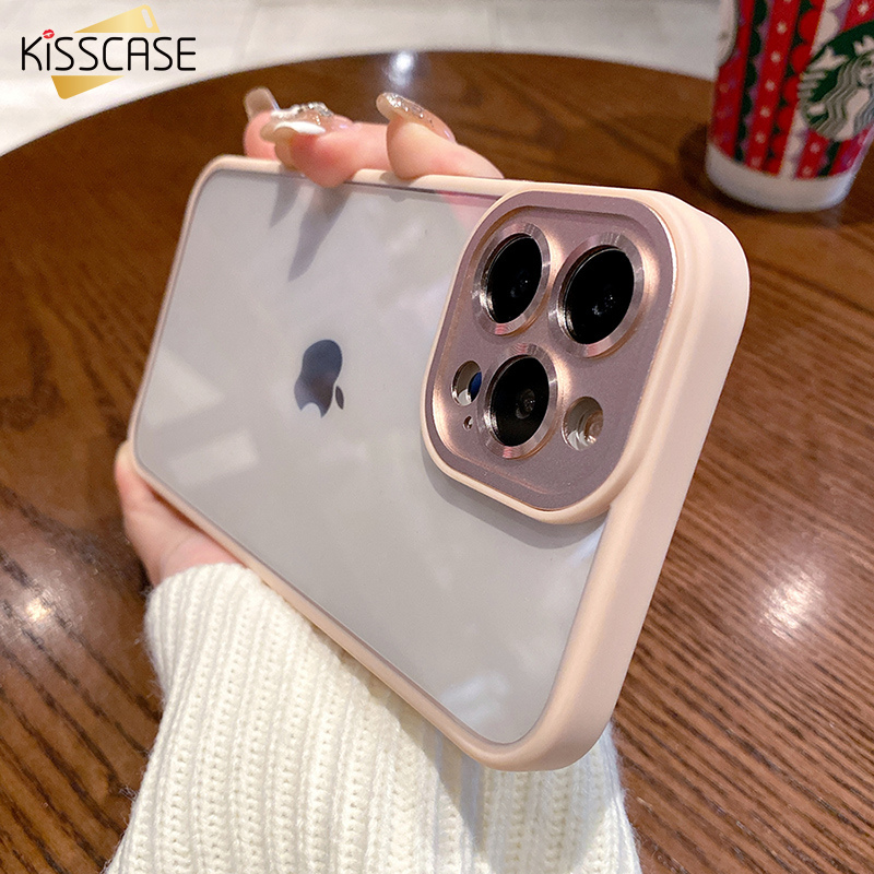Kisscase for iphone 13 pro max case luxury transparent metal lens all-inclusive protective phone case for iphone 13 12 11 pro max iphone 13 12 11 metal lens protection tpu frame shockproof back cover
