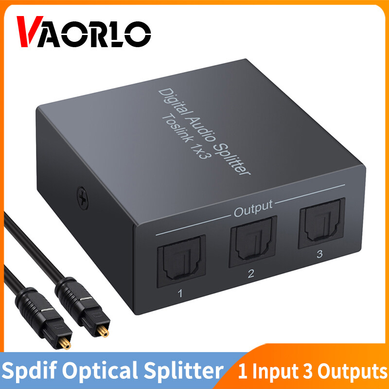 LiNKFOR 192KHz Optical Audio Splitter 1x2 with Bluetooth 5.0 Transmitter Optical Digital Audio Splitter Support AptX HD and aptX Low Latency PCM LPCM2.0 