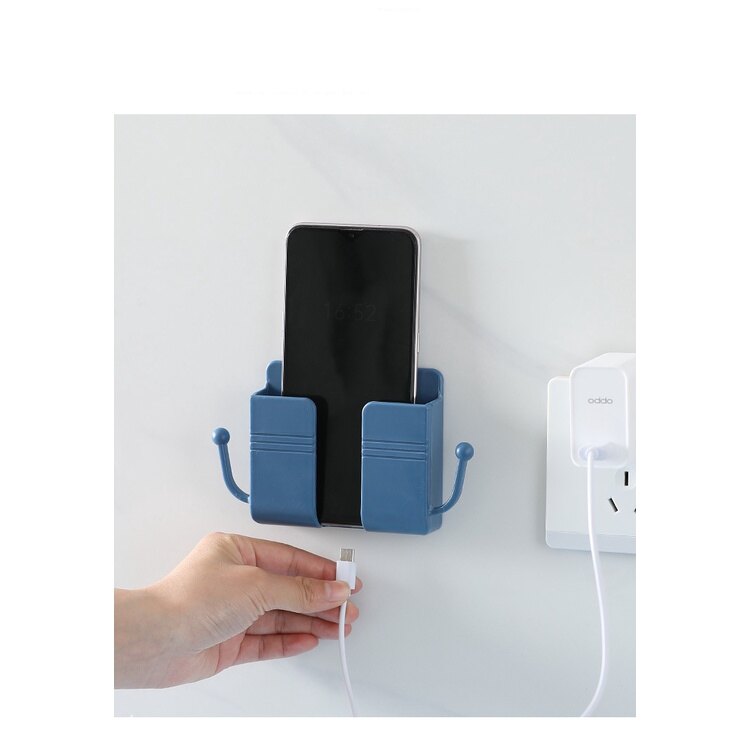 Giá Đỡ Điện Thoại Tự Dính Hộp Đựng Sắp Xếp Gắn Tường Giá Đỡ Phích Cắm Điện Thoại Di Động Gắn Điều Khiển Từ Xa Giá Đỡ Sạc Đa Năng