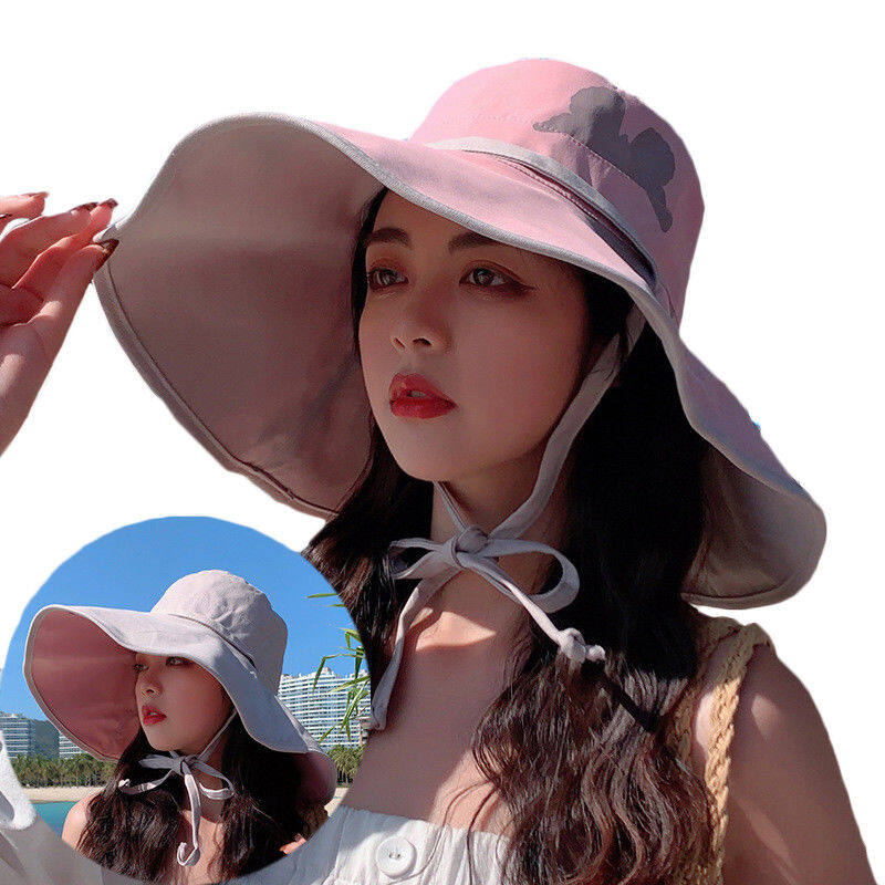 Big Brim Cover Face Neck Protection Sun Visor Hat For Women Summer