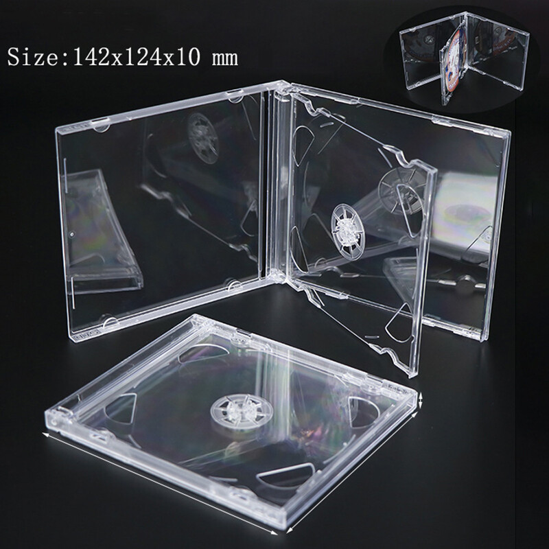 Aiqinhaimaoyi plastic dvd case portable cd storage box cd package case durable dvd box thickened cd dvd disc box