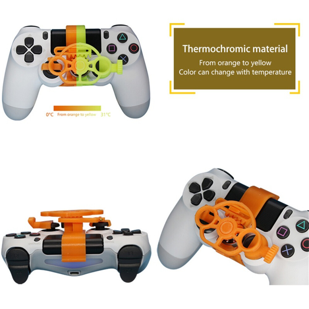 For PS4 Controller Racing Games Mini Steering 3D Printing Wheel Auxiliary Controller Game Joystick Simulator Gamepad