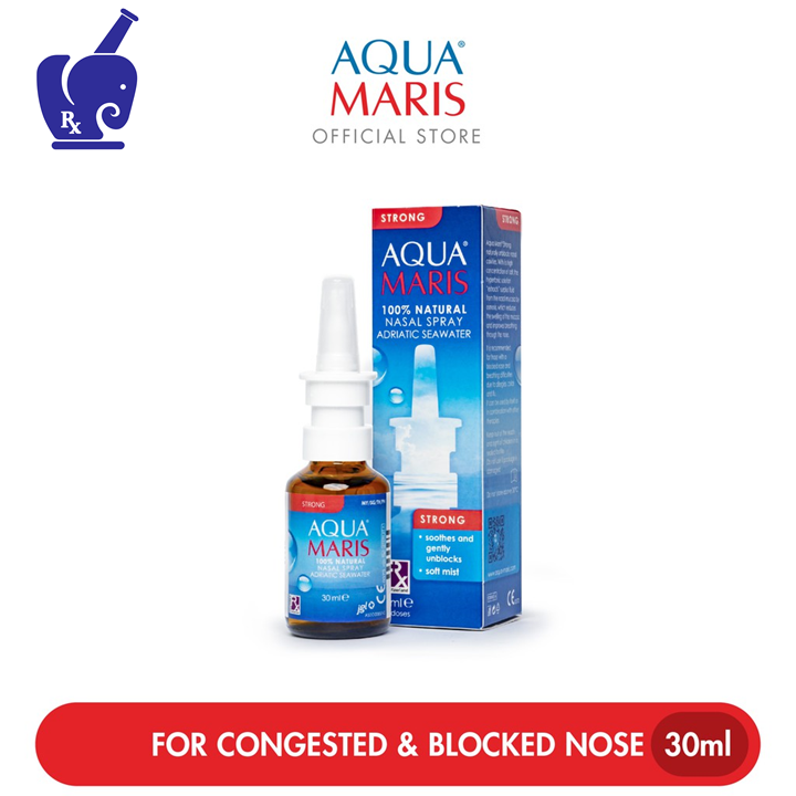 Aqua Maris Strong 100% Natural Adriatic Seawater Nasal Spray 30ml (200 ...