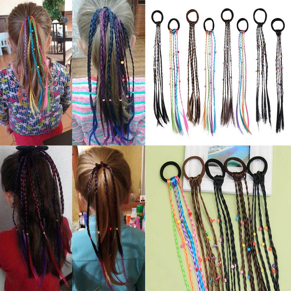 1 Girls Kids Hair Band Hair Accessories Twist Wig Hair Rubber