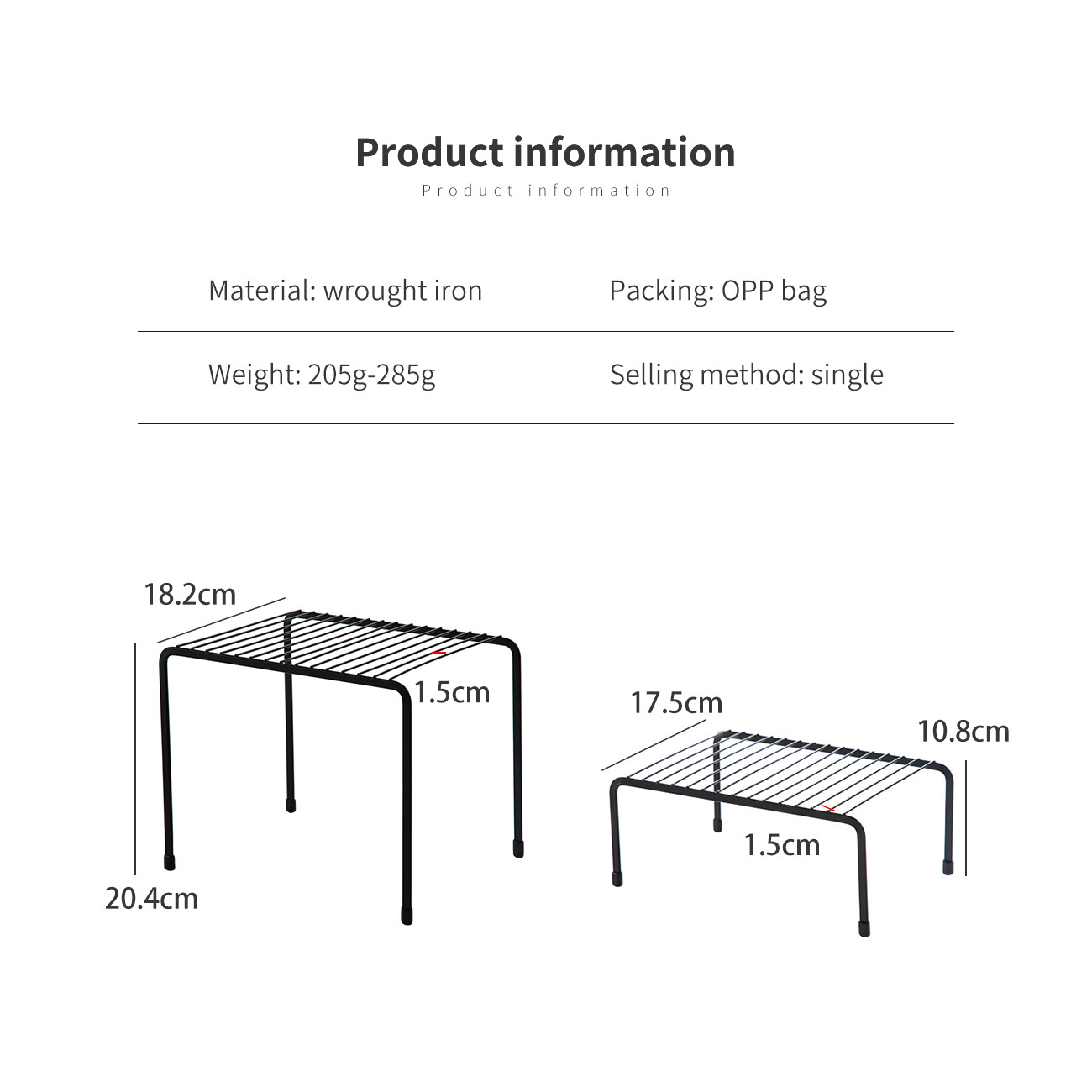 CNMF Iron Spice Rack Kitchen Desktop Storage Rack Sink Tableware Shelf