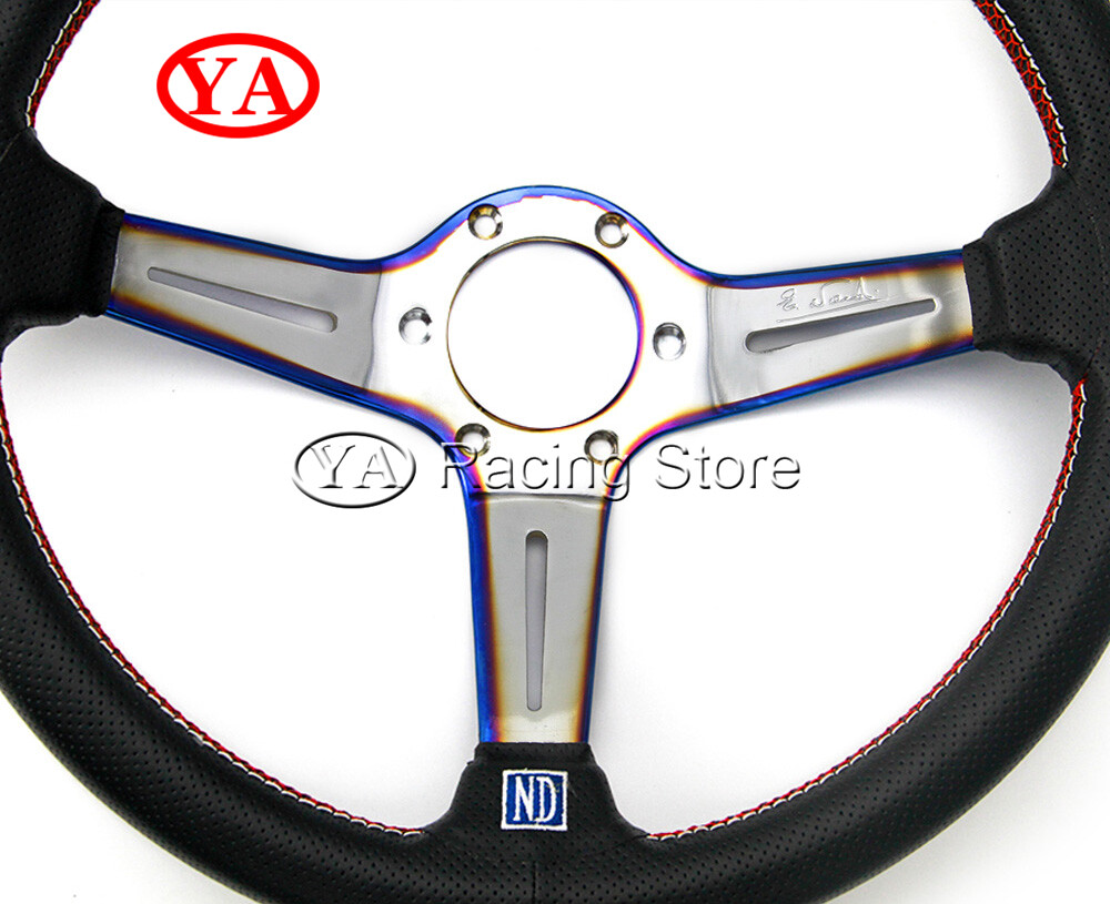 BURNT BLUE NARDI ND STEERING WHEEL 14INCH