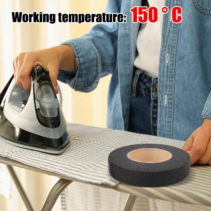 60 m/cuộn hai mặt interlining vải dính Đen Bộ đồ trắng trang phục sắt trên HEM Băng interlining web cho Diy may