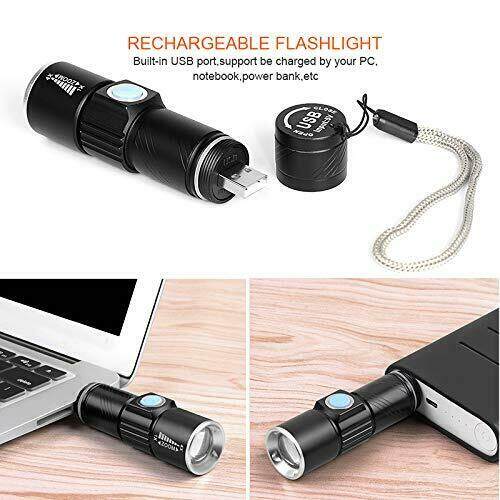 Bitak Đèn LED CREE MINI Siêu Sáng Đèn Pin Sạc USB Chiến Thuật Đèn