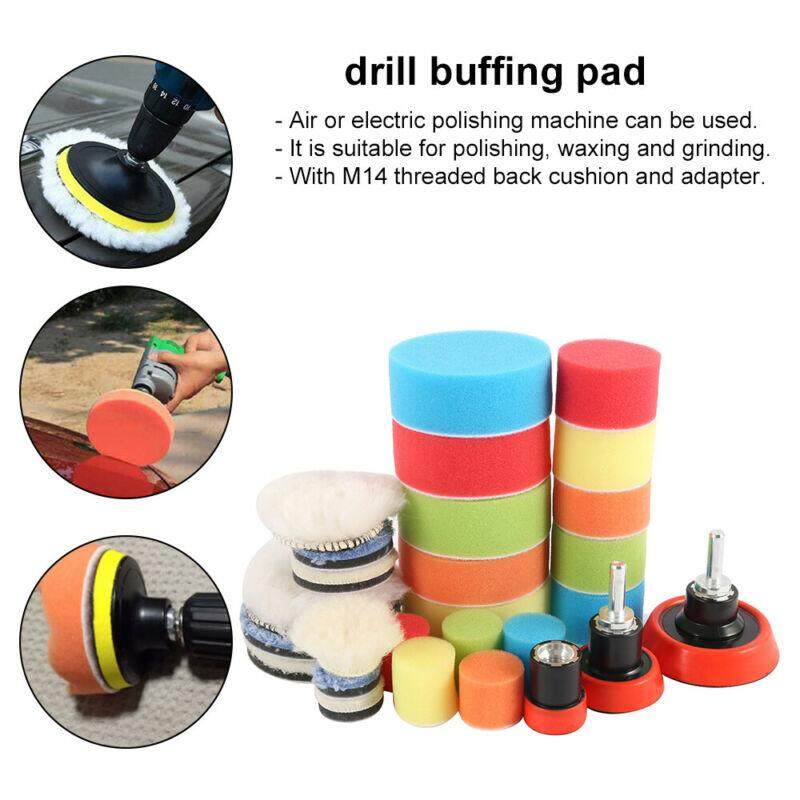 Bọt biển 29x3 Bộ Đệm Lót Đánh Bóng Tẩy Lông M14 Bộ Máy Khoan Cho Xe Hơi Tự Động Máy Đánh Bóng