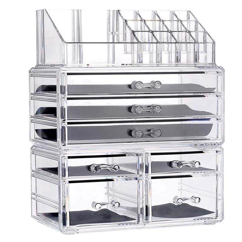 New Clear Acrylic Makeup Organizer Large Capacity Storage Box