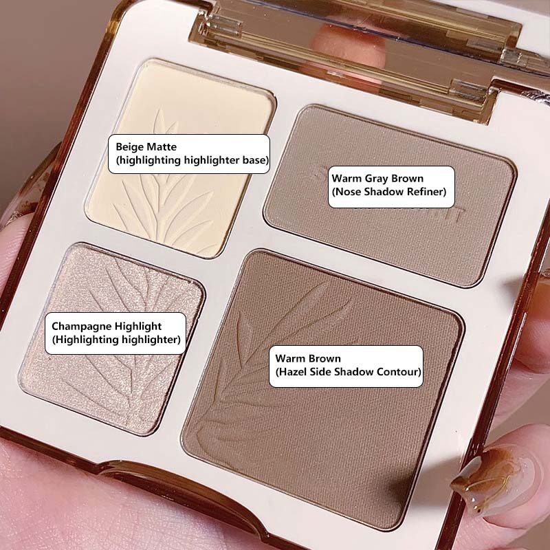 Highlighter Contour High Gloss 3D Matte Blush Palette