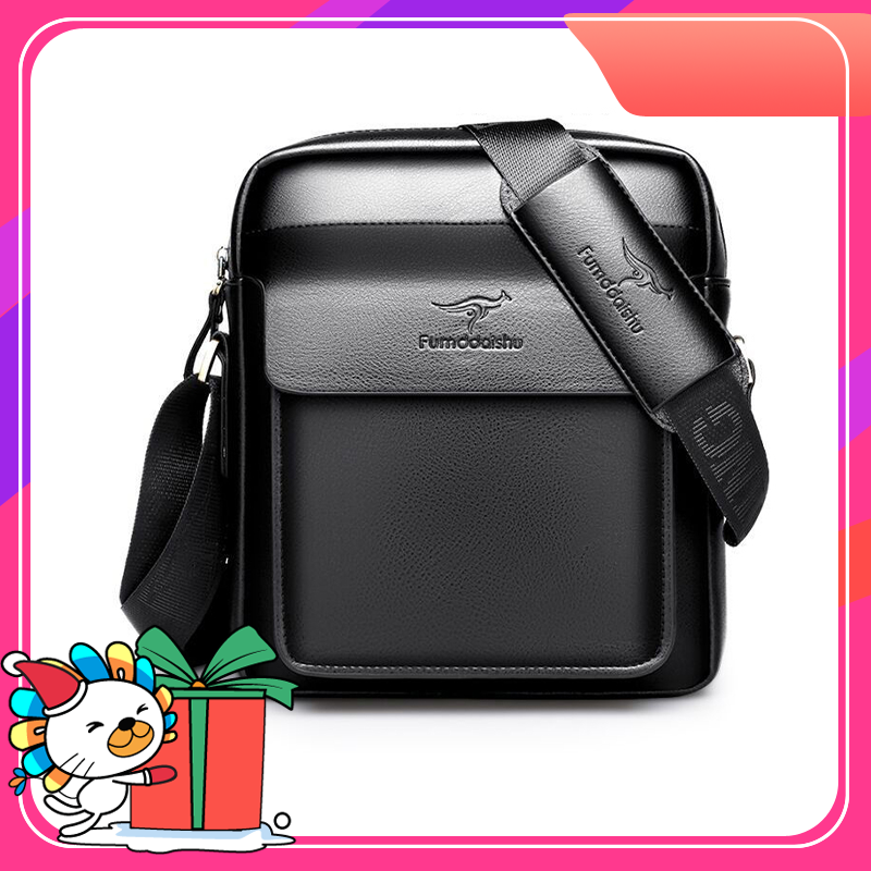 New kangaroo men's shoulder bag leather texture business men's bag