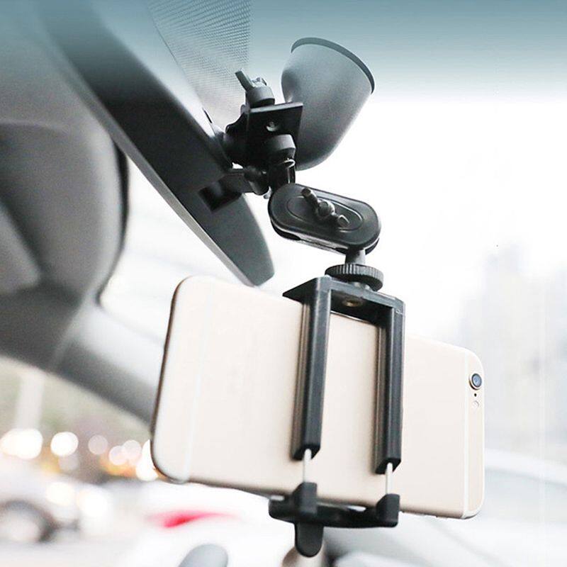 Car Phone Holder Adjustable Rear View Mirror Mount Stand for Mobile Phone GPS Display Bracket Accessories