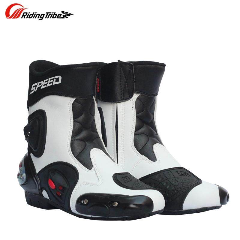 Riding Tride Men Motorcycle Racing Shoes Leather Motorcycle Boots ...