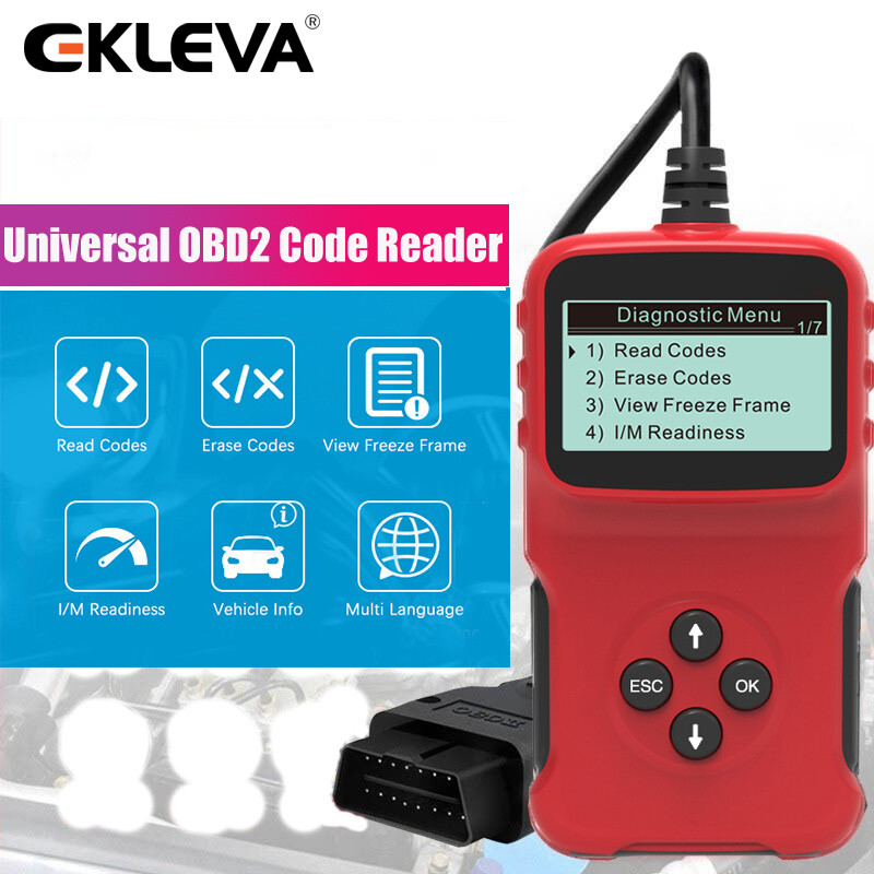 EKLEVA OBD2 OBDII Auto Car Diagnostic Scanner Handheld Car Fault Code Reader Car Repair Tool Universal OBDII Diagnostic Tool
