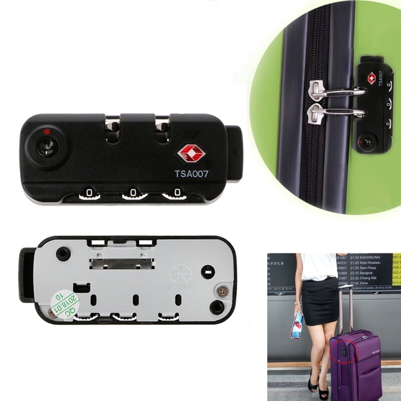 TSA Khóa Móc Kết Hợp 3 Số An Toàn Khóa Mã Vali Hành Lý Du Lịch
