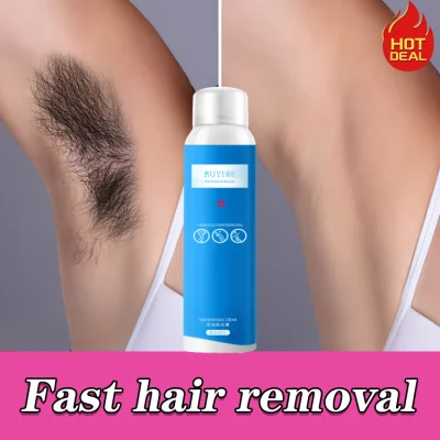 Painless hair removal Hair removal spray Quick and permanent hair removal 120ml Suitable for whole body, men and women can use hair removal spray Fashion blue