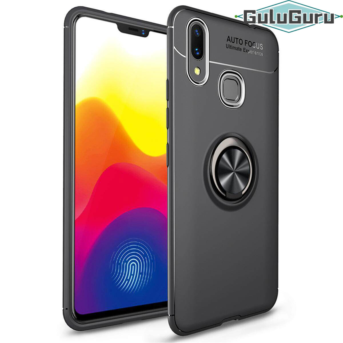 For xiaomi max3 case soft tpu case back cover shell, with 360° rotating ring holder kickstand, can work with car mount, impact resistant