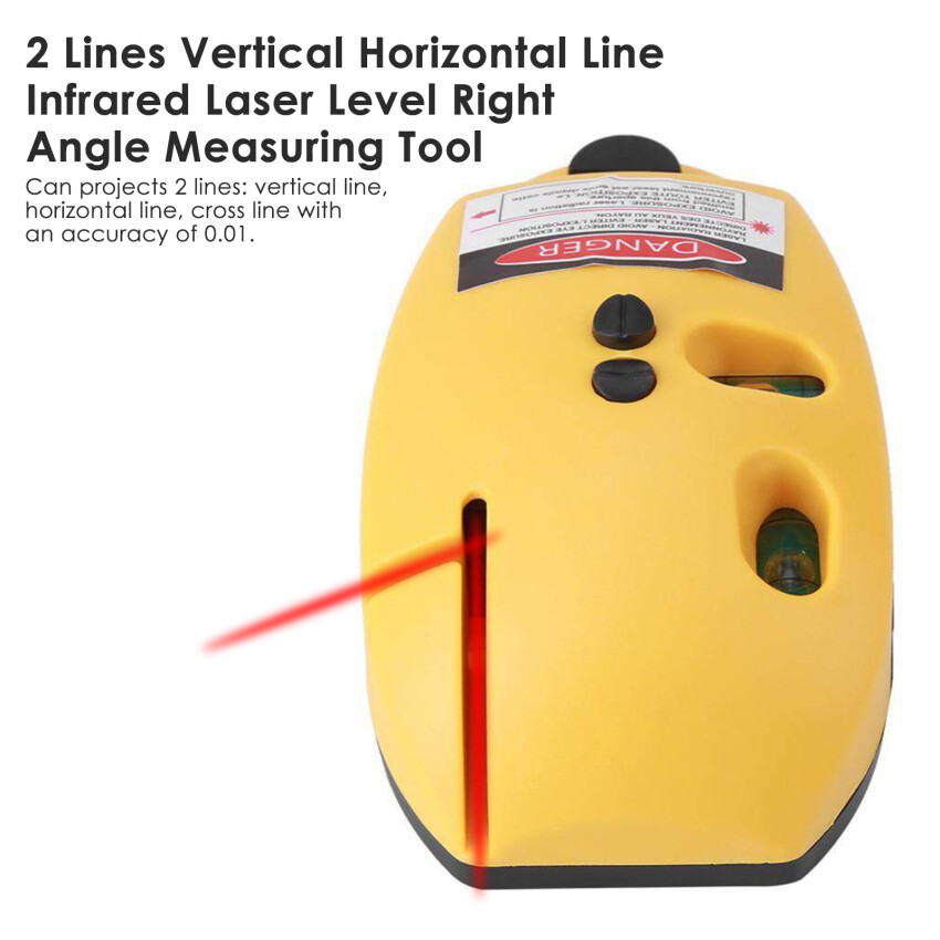 Mini Vertical Level Laser Level Laser Linear Level 90 Degree Mouse-Shaped Plastic Self-Leveling Measuring Tool