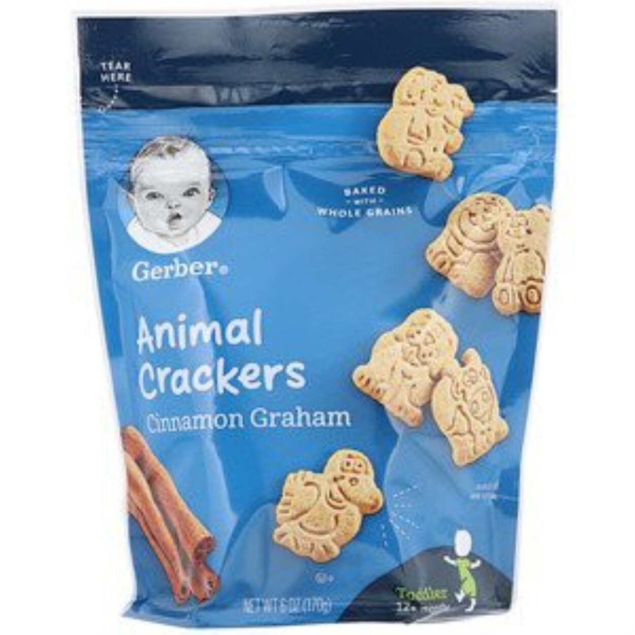 Gerber Animal Crackers 12 Months Cinnamon Graham 6 oz (170 g) Lazada