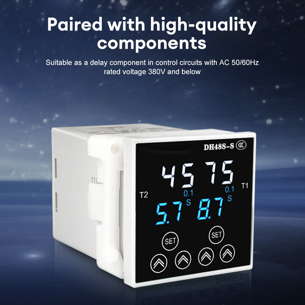 Diymore DH48S-S 0.1S-99h 8 pin có thể điều chỉnh độ trễ thời gian Rơle hẹn giờ và PF083A-E Relay cơ sở 12V 24VDC 220VAC