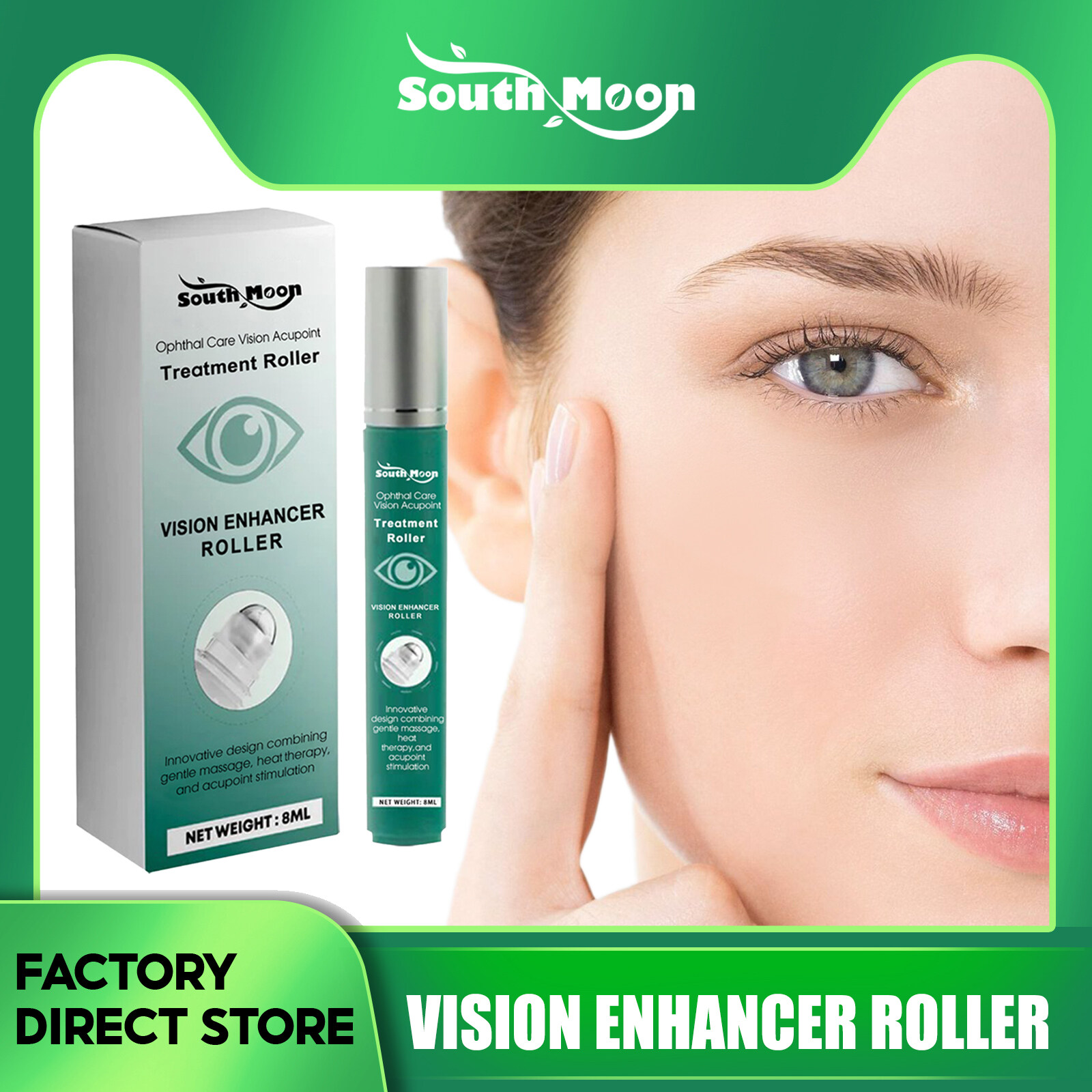 South Moon Vision Enhancer Roller AntiFatigue Eye Liquid Blurred