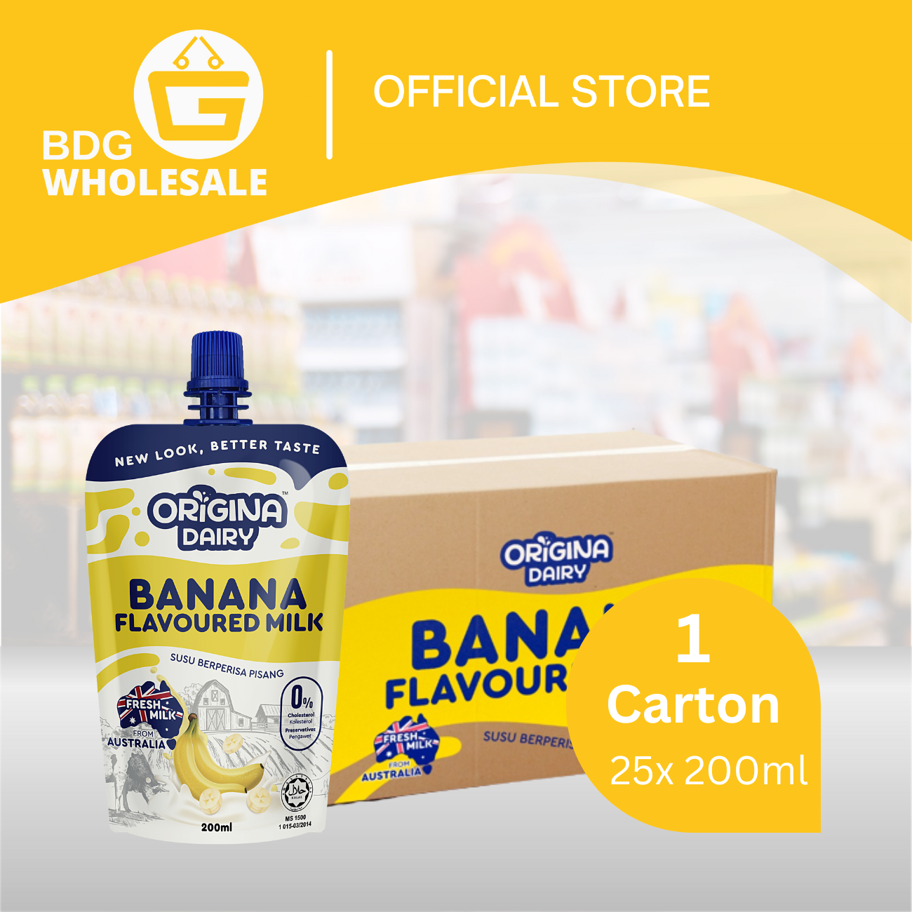 Origina Dairy Banana Milk 25 x 200ml | Lazada