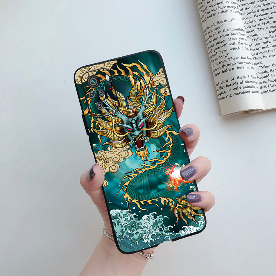 Ốp Lưng Cho Xiaomi Redmi Note 10 Ốp Lưng Hình Rắn Rồng Note 10S Note 10 Pro Max Ốp Điện Thoại TPU Mềm