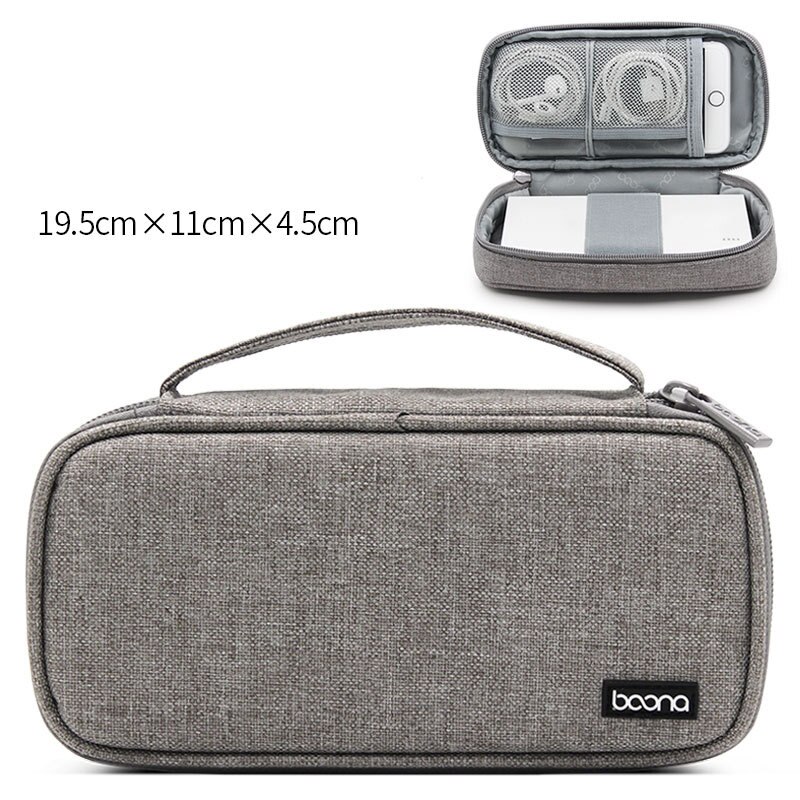 JENL BOONA Portable Travel Case for Power Bank, Protective Carrying Bag for External Battery Cable Charge Power Bank Pack