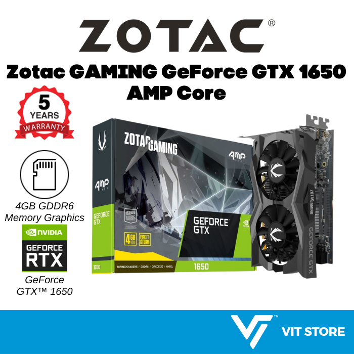 ZOTAC Gaming GeForce GTX 1650 AMP Core 4GB GDDR6 Graphics Card