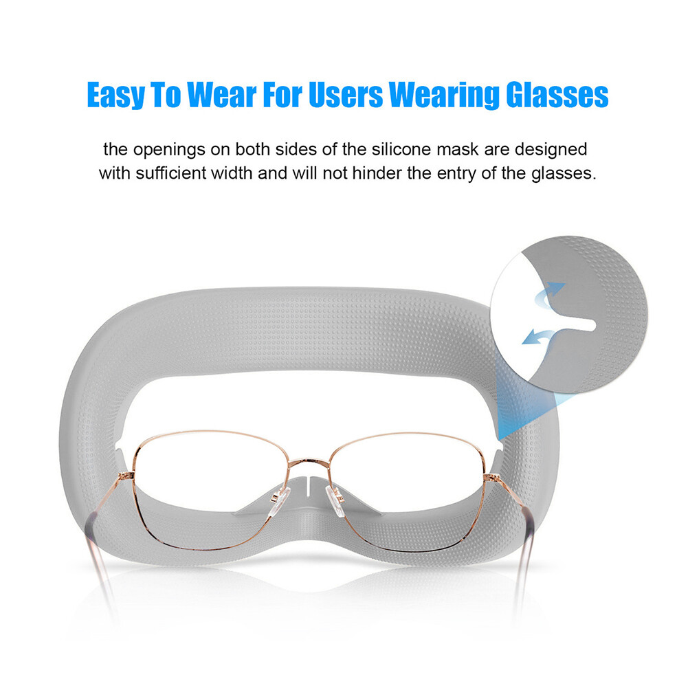 Water Sweat Proof Silicone Eye Mask Cover for Oculus Quest 2 VR Headset
