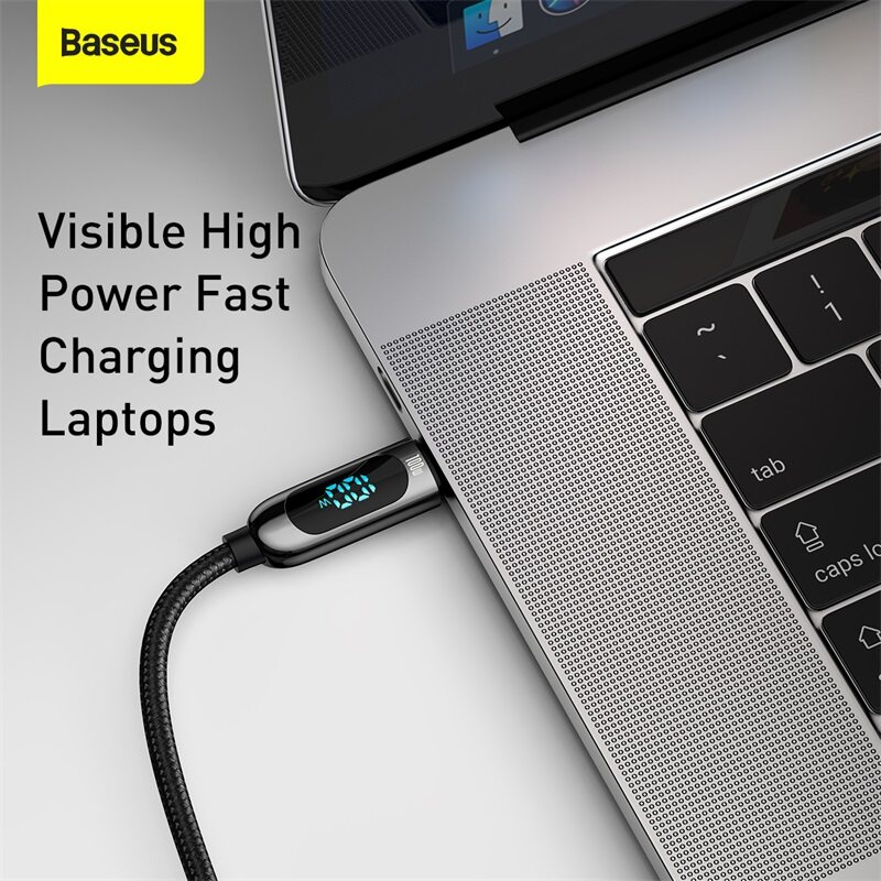 Cáp Baseus PD 100W USB C, Cáp Type C Sạc Nhanh Cho MacBook 2021 2020 Dây Sạc Điện Thoại Cho Xiaomi Samsung