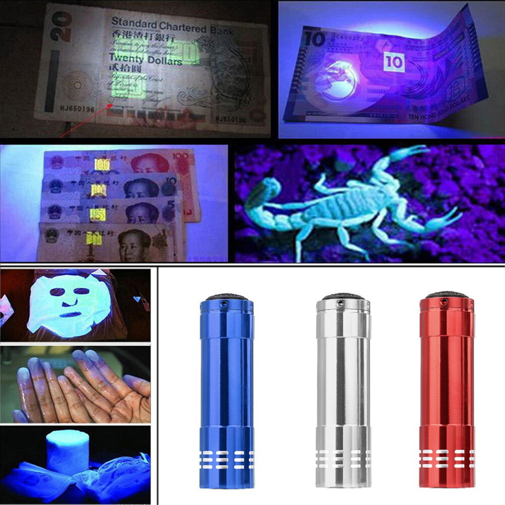 Mini Nhôm Đa Năng Tím 9 Đèn LED Gồm Đèn