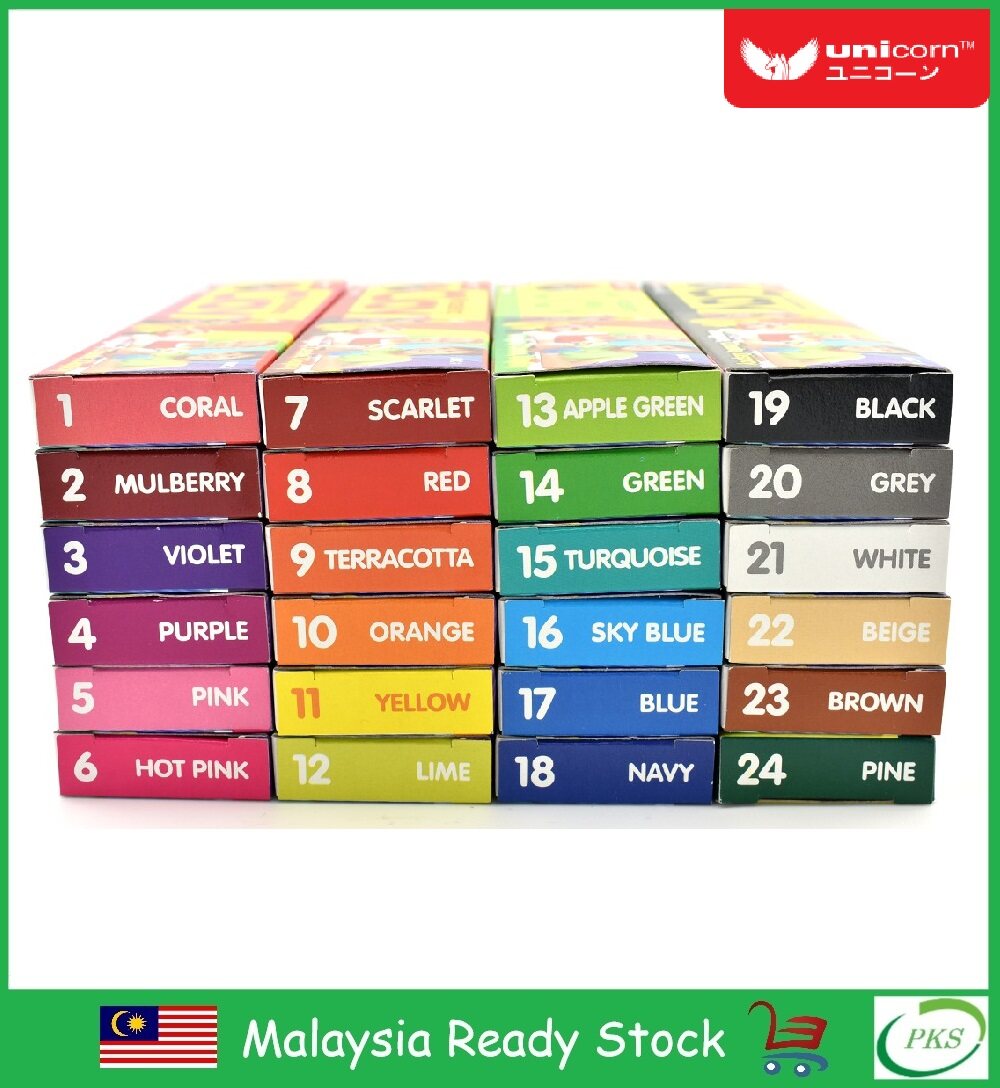 Unicorn Modelling Clay 24 Colors Set (UMC1) Lazada
