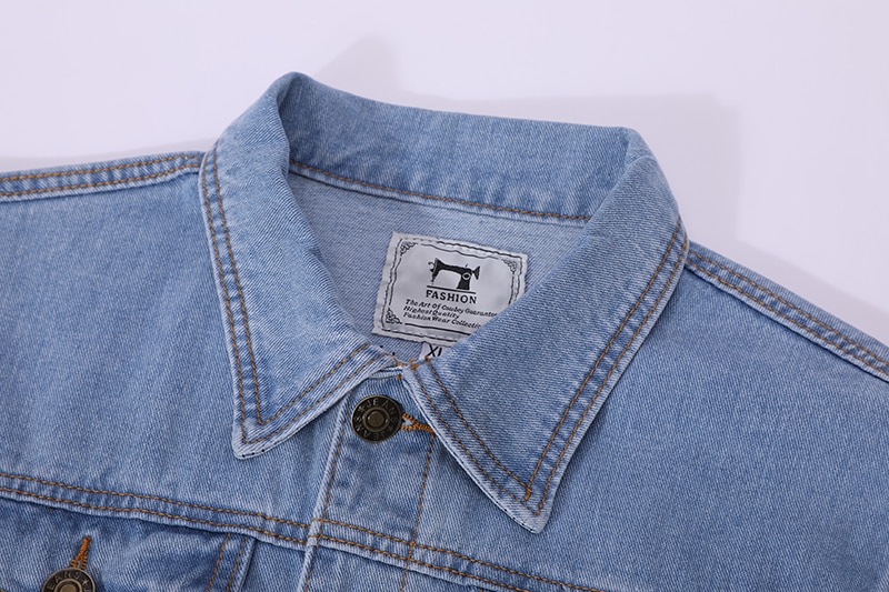 Spring Autumn Men Denim Jackets Casual Solid Color Lapel Single Breasted Jeans Jacket Men Slim Fit Cotton Outwear Jackets 5xl-M