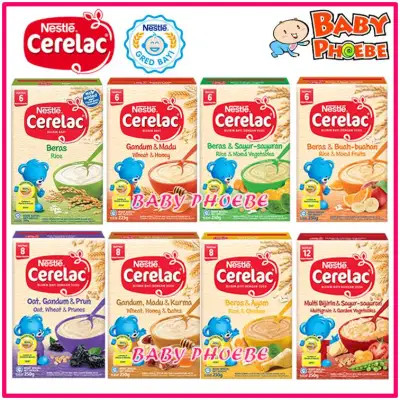Nestle Cerelac Infant Cereal 200g/225g/250g (1Box) Baby Cereal Baby Phoebe Beras Bayi 宝宝米糊米粉