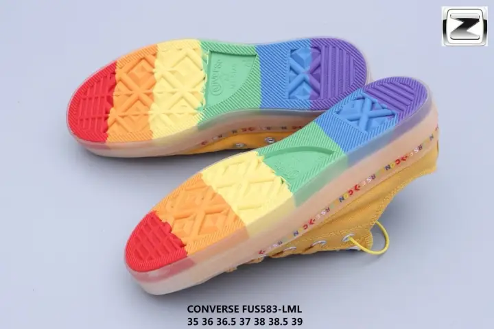 converse rainbow jelly shoes