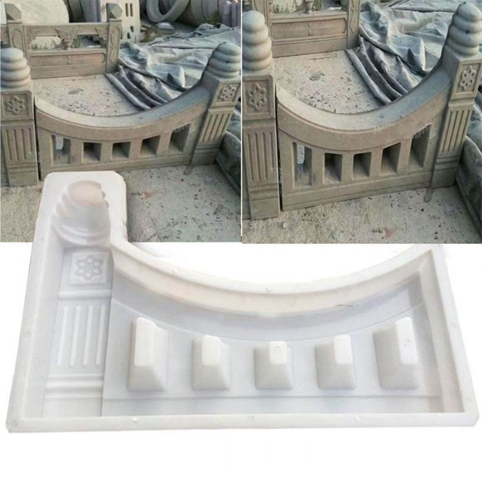 Kodaily Garden Fence Mould Concrete Reusable Lawn Pouring Stepping Stone Flower Beds