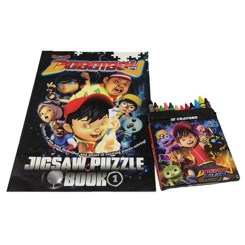 BOBOIBOY JIGSAW PUZZLE BOOK WITH CRAYONS Malaysia