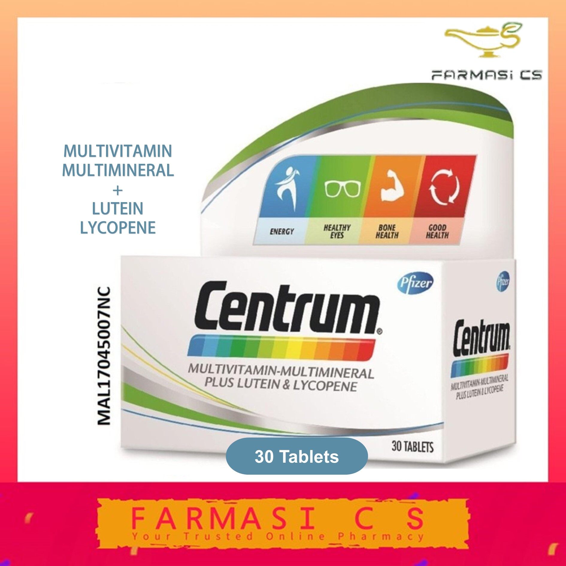Centrum MultivitaminMultimineral 30 Tablets EXP08/2025