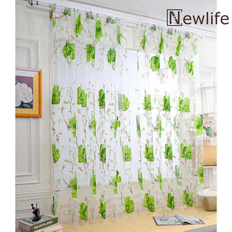 Lớn Hoa Vải Tuyn Màn Rèm Cửa Kiểm Tra Cửa Sổ Treo Lên Cho Phòng Ngủ Trang Trí Nội Thất