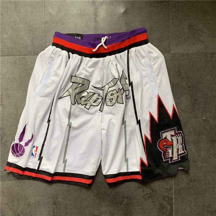 white raptors shorts