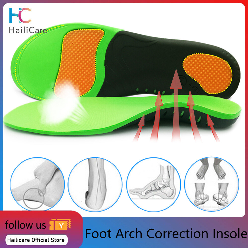 Hailicare Tốt nhất Giày chỉnh hình EVA Đế lót đế cho giày Vòm bàn chân Loại X / O Chỉnh chân PU Gel PU giảm sốc Đệm massage Chân phẳng Hỗ trợ giày thể thao Chèn