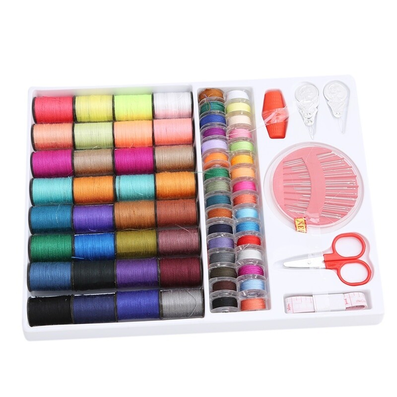 Feng Qi shopHộp Đựng 100 Cái/bộ Bộ Dụng Cụ May Vá Kim Chỉ Máy Đo Đường Dây (Kích Thước: Một Cỡ)