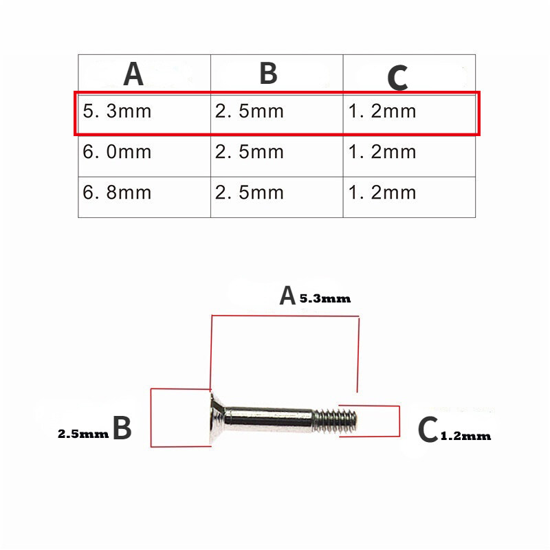 2 4 8Pcs Screws For Hublot Bigbang Classic Fusion Series Premuim