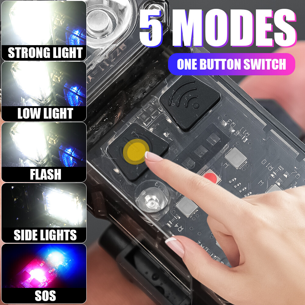 Đèn Pha LED Sạc Được Mini Đèn Pha Cảm Biến Chuyển Động Cơ Thể Đèn Pin Cắm Trại Đèn Đội Đầu Đèn Pin Có USB