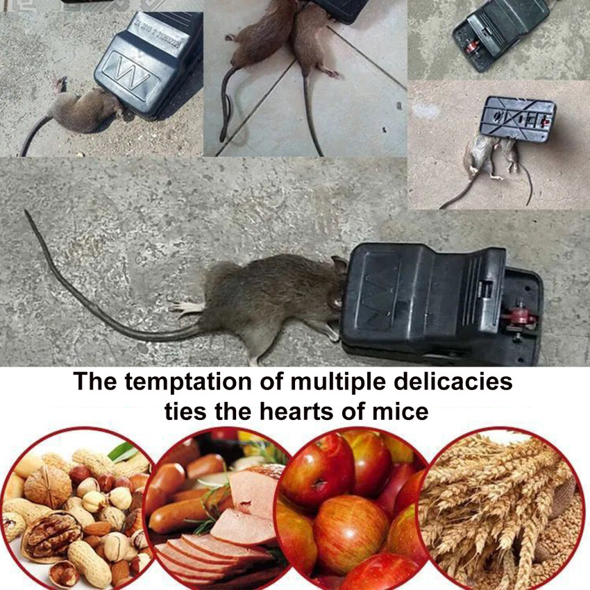 2 PCS Mechanical Mousetrap Mice Clip Automatic Mini Household Mechanical Mouse Trap Rat Killer for Garden Home Warehouse Restaurant